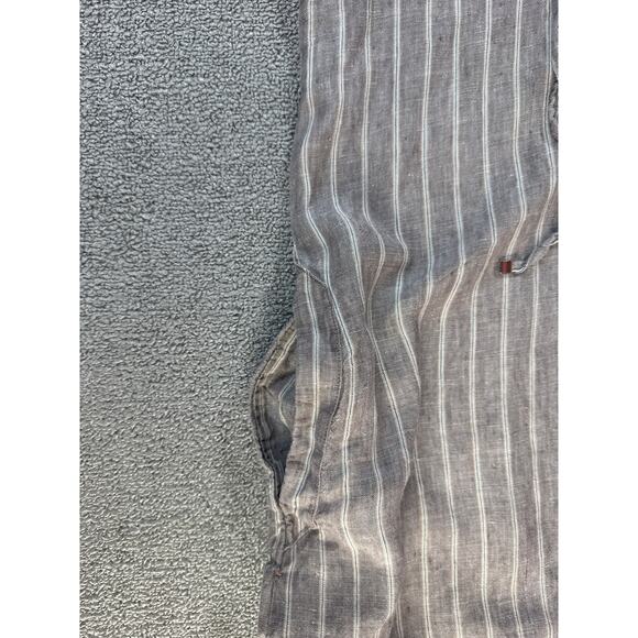 Tommy Bahama Two Palms Stripe Shirt Dress 100% Linen Natural Brown Size Small - Picture 4 of 11